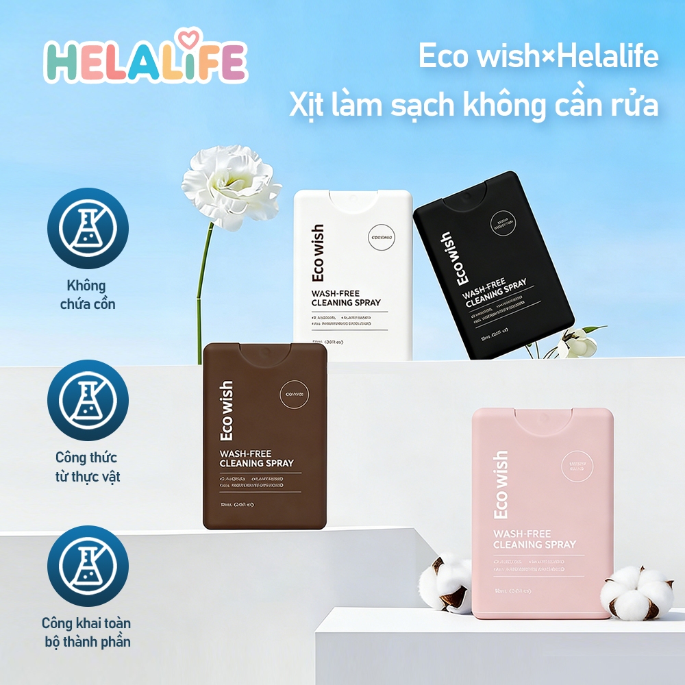 [Khử trùng 99,9%] Xịt khử trùng thực vật Helalife | Bảo vệ tay, an toàn cho bé và làn da nhạy cảm