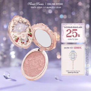 Phấn má hồng FLOWER KNOWS Strawberry Rococo 5g họa tiết dập nổi