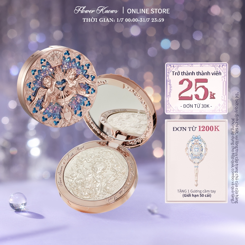 Phấn bắt sáng dập nổi FLOWER KNOWS bộ sưu tập Little Angel 8g