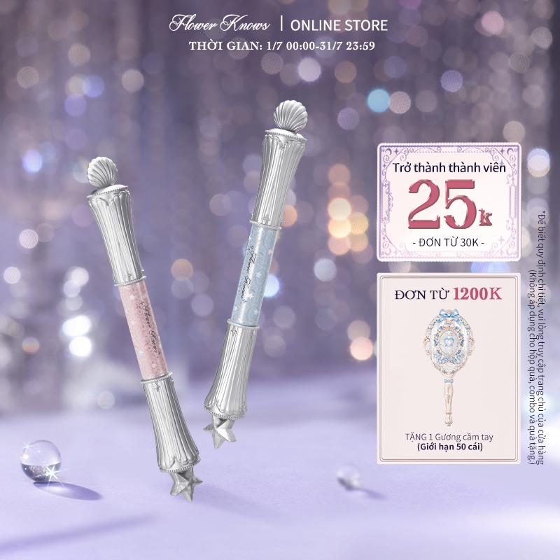 Flower BIẾT Bộ sưu tập Jewel của Shell Que highlight hai đầu