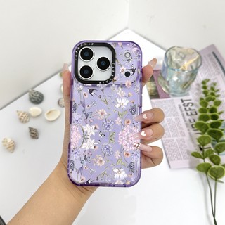 Ốp Màu Hoa Tím Họa Tiết Bướm Tương Thích Cho IPhone 11 13 14 15 16 17 Pro Max 12 Mini Cover X XR XSMax Silicone Mềm Trong Suốt Cản SE 2022 6 7 8 Plus Chống Sốc