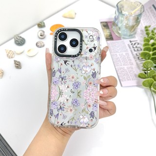 Ốp Màu Hoa Tím Họa Tiết Bướm Tương Thích Cho IPhone 11 13 14 15 16 17 Pro Max 12 Mini Cover X XR XSMax Silicone Mềm Trong Suốt Cản SE 2022 6 7 8 Plus Chống Sốc