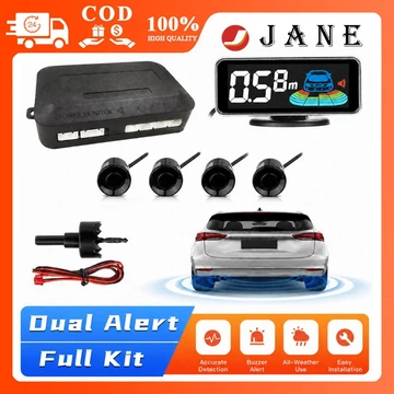 Cảm biến đỗ xe ô tô Hệ thống Radar lùi 2 / 4 / 8 Đầu dò Phát hiện khoảng cách Màn hình LCD Âm thanh Chuông báo động Đa năng Hỗ trợ đỗ xe phía sau
