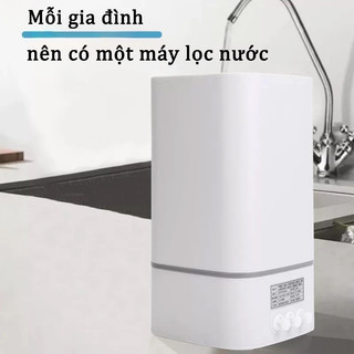 Watfac Máy lọc nước siêu lọc 4 cấp, uống trực tiếp không cần điện, lưu lượng lớn, tiết kiệm không gian