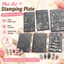 Thép Dập Vân Móng Tay Họa Tiết Caro Thời Thượng Khuôn Dập Nail Chuyên Dụng Dụng Cụ Trang Trí Móng Cao Cấp