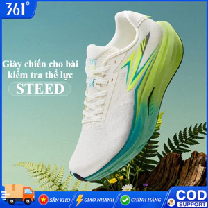 361 Giày Chạy Bộ Nam Nữ Steed Lưới Thoáng Khí Siêu Nhẹ Đàn Hồi Chống Trơn Kiểm Tra Thể Lực Tập Luyện
