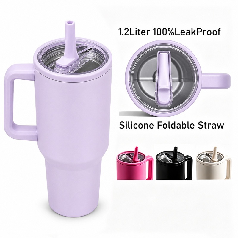 ⭐Địa phương gửi hàng⭐Flip Straw tumbler 40oz Chống Rò Rỉ 1200ml kiểu dáng đẹp Tumblr Chai nước lạnh Di Động Cách Nhiệt Cốc Nước Di Động Dung Tích Lớn