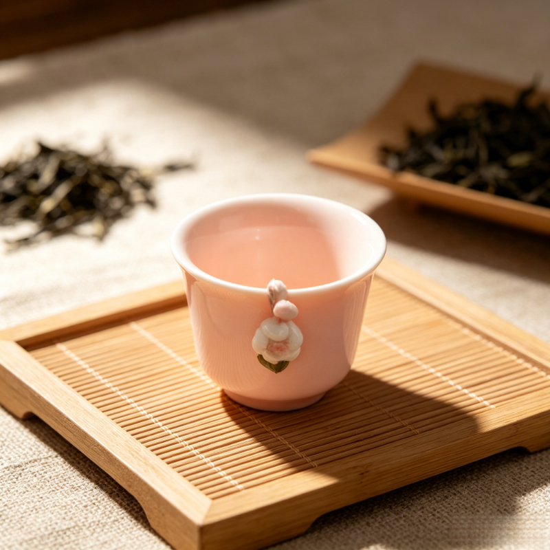 ✨Chén Trà Kung Fu Gốm Mini Độc Lạ - Màu Hồng Ngọt Ngào, Tạo Hình Kỳ Quặc Dễ Thương | Dung Tích 45ml Nhỏ Xinh Cho Nữ | Decor Bàn Làm Việc, Quà Tặng Sinh Nhật