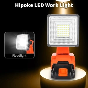 Đèn LED làm việc di động cắm trại có thể sạc lại cho pin đen & Decker 20V có cổng sạc nhanh