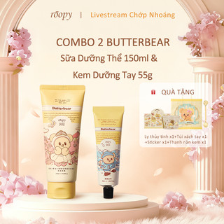 [Livestream Chớp Nhoáng]Kem dưỡng thể & tay Roopy × Butterbear Combo– Hương đặc biệt 3 tầng | Tinh dầu tự nhiên | Dưỡng sâu, thơm lâu, thấm nhanh