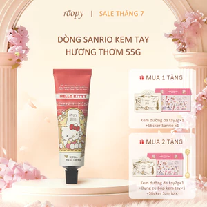 Roopy × Sanrio Kem dưỡng da tay và móng hương nước hoa phiên bản hợp tác 55g, chứa dầu hạt mỡ / dầu ô liu, công thức 3 tầng hương pha chế riêng, dưỡng ẩm mềm mịn – Quà tặng sinh nhật / Valentine / 8/3 / Tốt nghiệp / Lễ Tết