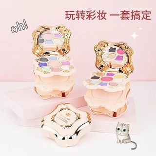 Bộ Trang Điểm Trẻ Em Sân Khấu Hộp Trang Điểm Phấn Mắt Phấn Má Hồng Son Bóng Hộp Trang Điểm Mỹ Phẩm Học Sinh Có Gương Trọn Bộ