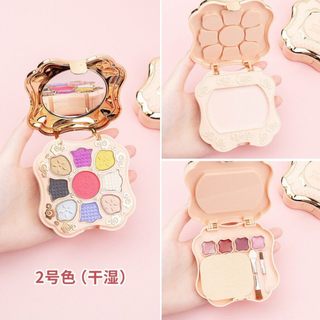 Bộ Trang Điểm Trẻ Em Sân Khấu Hộp Trang Điểm Phấn Mắt Phấn Má Hồng Son Bóng Hộp Trang Điểm Mỹ Phẩm Học Sinh Có Gương Trọn Bộ