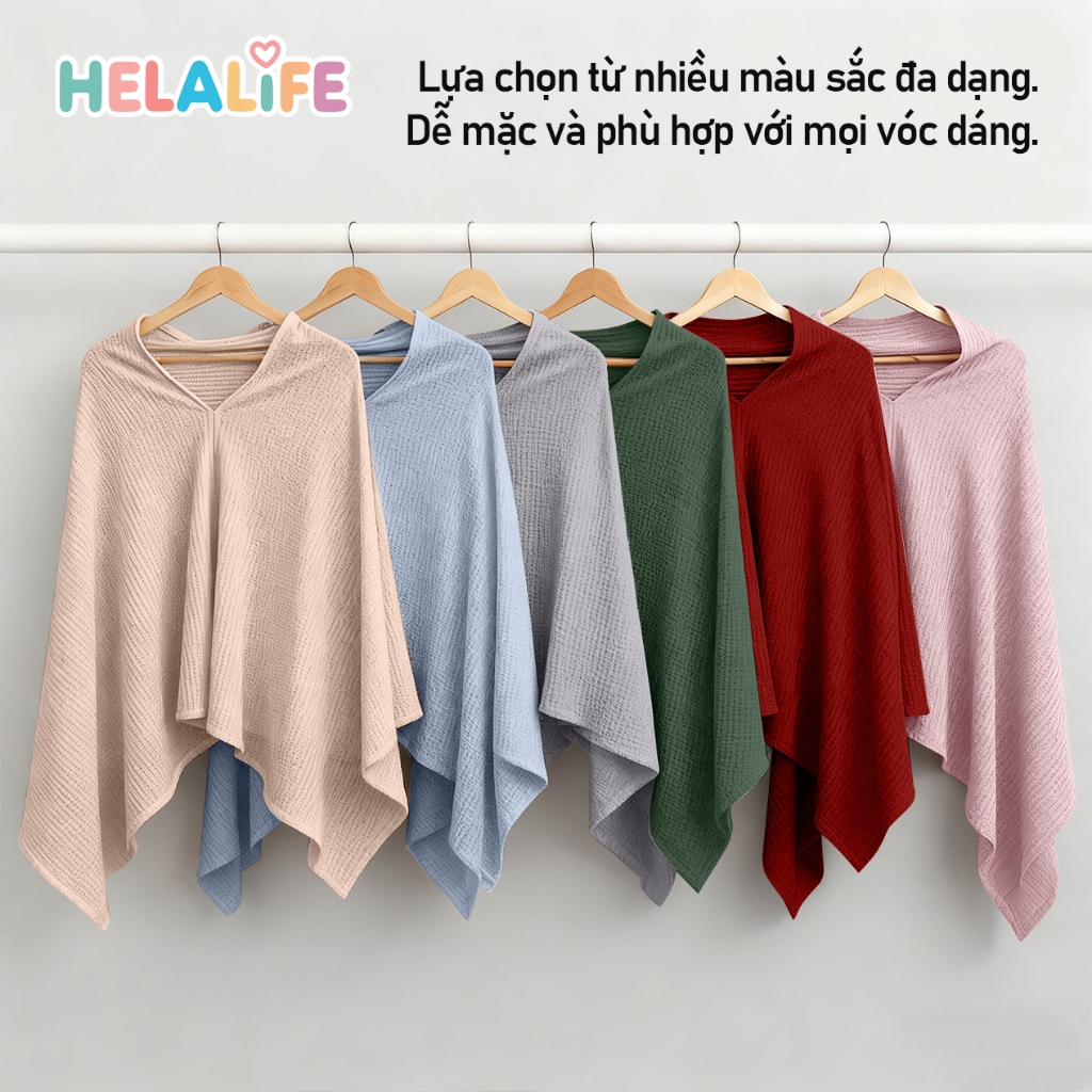 Helalife bìa điều dưỡng thở Khăn điều dưỡng  Khăn choàng chống nắng đa chức năng
