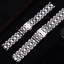 Dây đeo đồng hồ bằng thép không gỉ năm hạt bằng thép không gỉ 00985 / 16MM Mặt trăng sao năm hạt / 20MM Mặt trăng ngôi sao Dây đeo thép đa năng bảy hạt / Đồng hồ nam Vòng tay kim loại / Phụ kiện đồng hồ thay thế