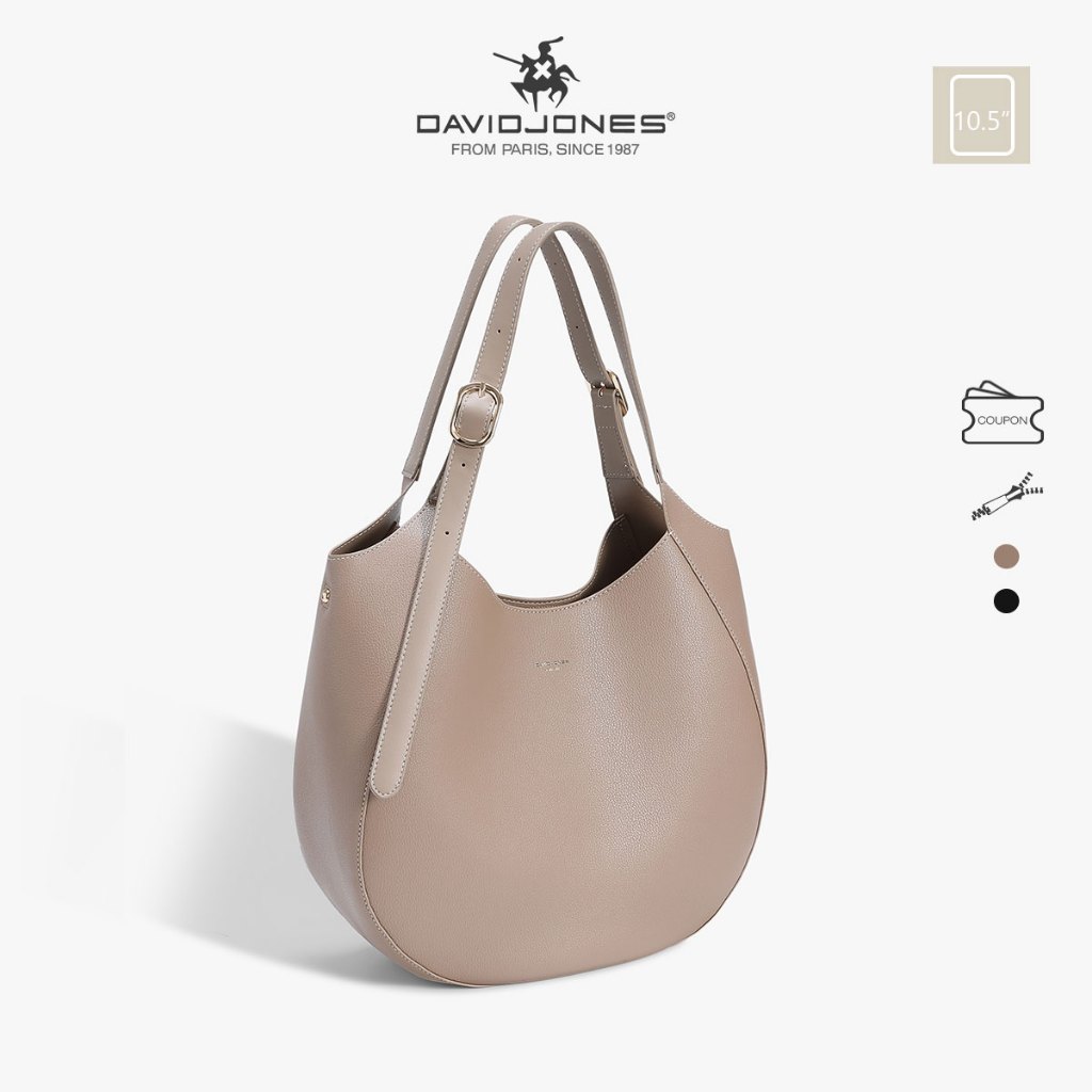 David Jones Paris  Noémie 2025 / 2026 Thu Đông Nữ Da PU Nữ Mềm Mại Và Cao Cấp Túi Hobo Túi Đeo Vai Size 33