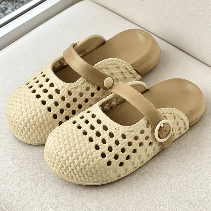 Mùa Hè 2026 Phong Cách Mới Dệt Rỗng Dây Đeo Baotou EVA Đế Mềm Chống Trơn Trượt Nữ Baotou Sandal, Thích Hợp Cho Gia Đình Giải Trí Hàng Ngày, Kỳ Nghỉ Đi Biển Bên Biển, Mặc Đi Bộ Công Viên