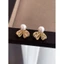 Vintage Phong Cách Pháp Rỗng Filigree Lưới Nơ Bông Tai Màu Vàng Vỏ sò Cạnh Mini Trang Trí Kim Cương Giả Tròn Mịn Ngọc Trai Bông Tai Thanh Lịch Hẹn Hò Văn Phòng Nhẹ Nhàng Phù Hợp Với Trang Sức