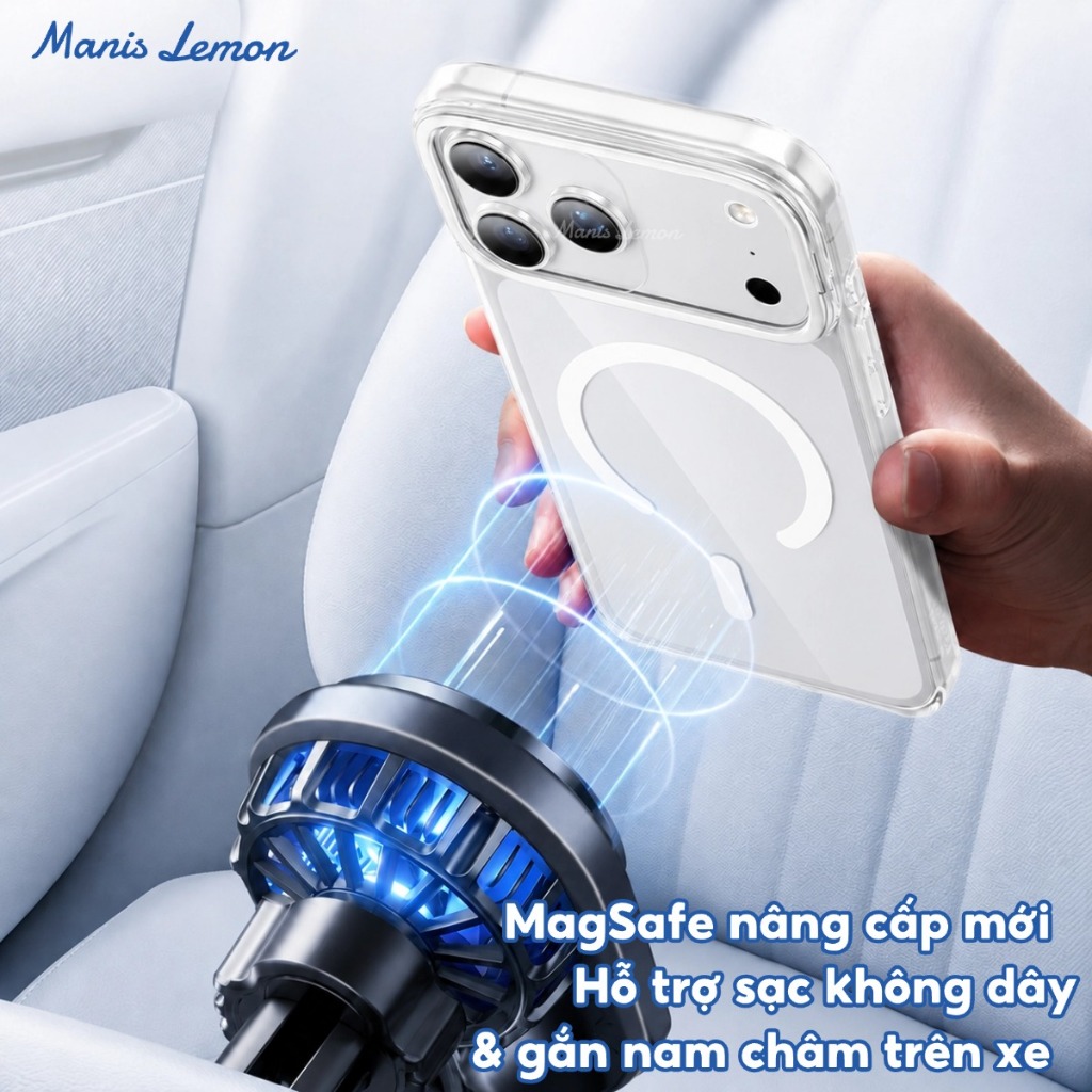 Manis Lemon Ốp Lưng Clear Vĩnh Viễn Không Ố Vàng Kèm Bảo Vệ Camera cho iPhone 17 Pro Max 16 15 14 13