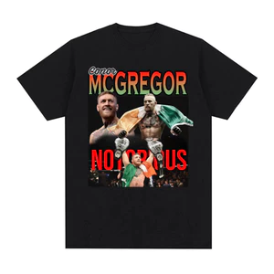 Connor McGregor Áo thun Cotton nguyên chất họa tiết cổ điển nổi tiếng thời trang nam bạo lực thẩm mỹ