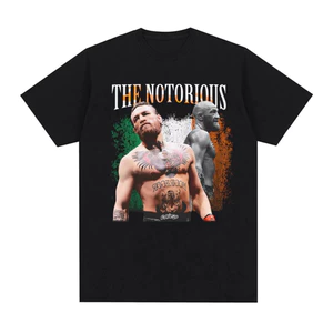 Hàng hóa nổi tiếng của Connor McGregor nam nữ Áo thun thẩm mỹ bạo lực cổ điển