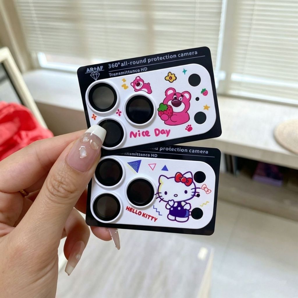 Thích Hợp Cho Apple 17proMax Điện Thoại Di Động Ống Kính Phim Hoạt Hình Ống Kính Phim 17pro HD Chống Trầy Xước Miếng Dán Bảo Vệ Camera Dễ Thương Anime In Ống Kính Miếng Dán