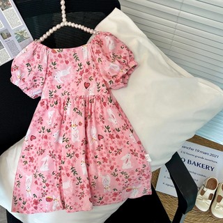 MuyoNowo Kids Ngẫu Nhiên 5 Chiếc Váy Hoa Bộ Váy Ngắn Tay Mùa Hè Cho Bé Gái