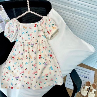 MuyoNowo Kids Ngẫu Nhiên 5 Chiếc Váy Hoa Bộ Váy Ngắn Tay Mùa Hè Cho Bé Gái