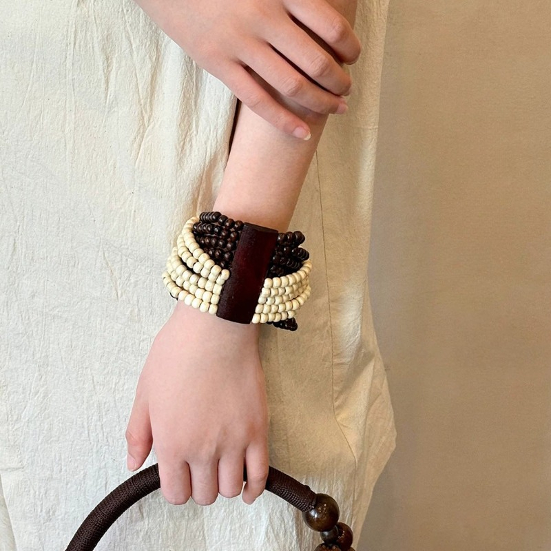 Vòng tay bện đính cườm thủ công cho mùa hè xếp chồng Retro Bohemian Niche Thiết kế Phụ kiện dành cho nữ