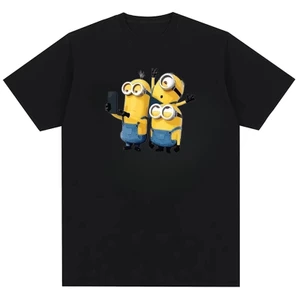 Áo thun Cotton nguyên chất thoải mái họa tiết Minion vui nhộn dành cho nam và nữ