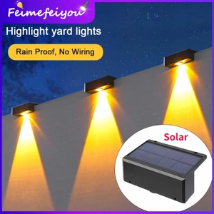 Đèn LED Năng Lượng Mặt Trời Tường Lampu Siêu Sáng Chống Thấm Nước Trang Trí Sân Vườn Chiếu Sáng Đèn Tường Hàng Rào Đèn Nắng Biệt Thự Nhà Để Xe Hiên Nhà Ban Công Cầu Thang Đèn Tường Năng Lượng Mặt Trời