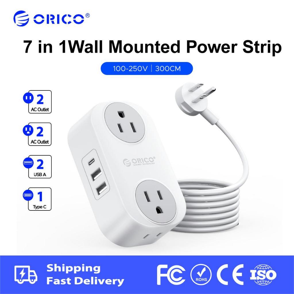 Dây nối dài di động ORICO Sạc thông minh USB Dải nguồn treo tường được phê duyệt (JY1)