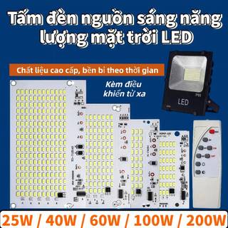 [Vận chuyển nhanh] Bảng điều khiển nguồn sáng THEHOMECO 1 chiếc, Bảng đèn LED trắng 25 / 40 / 60 / 100 / 250W, Độ sáng cao SMD5730 với bộ điều khiển từ xa Đèn pha điều khiển từ xa