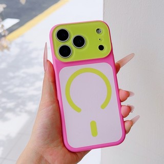 Ốp điện thoại từ tính cửa sổ lớn trái cây sang trọng tương phản đầy màu sắc phù hợp cho iPhone 13 14 15 16 17 Pro Max da cảm giác bao gồm tất cả vỏ chống rơi
