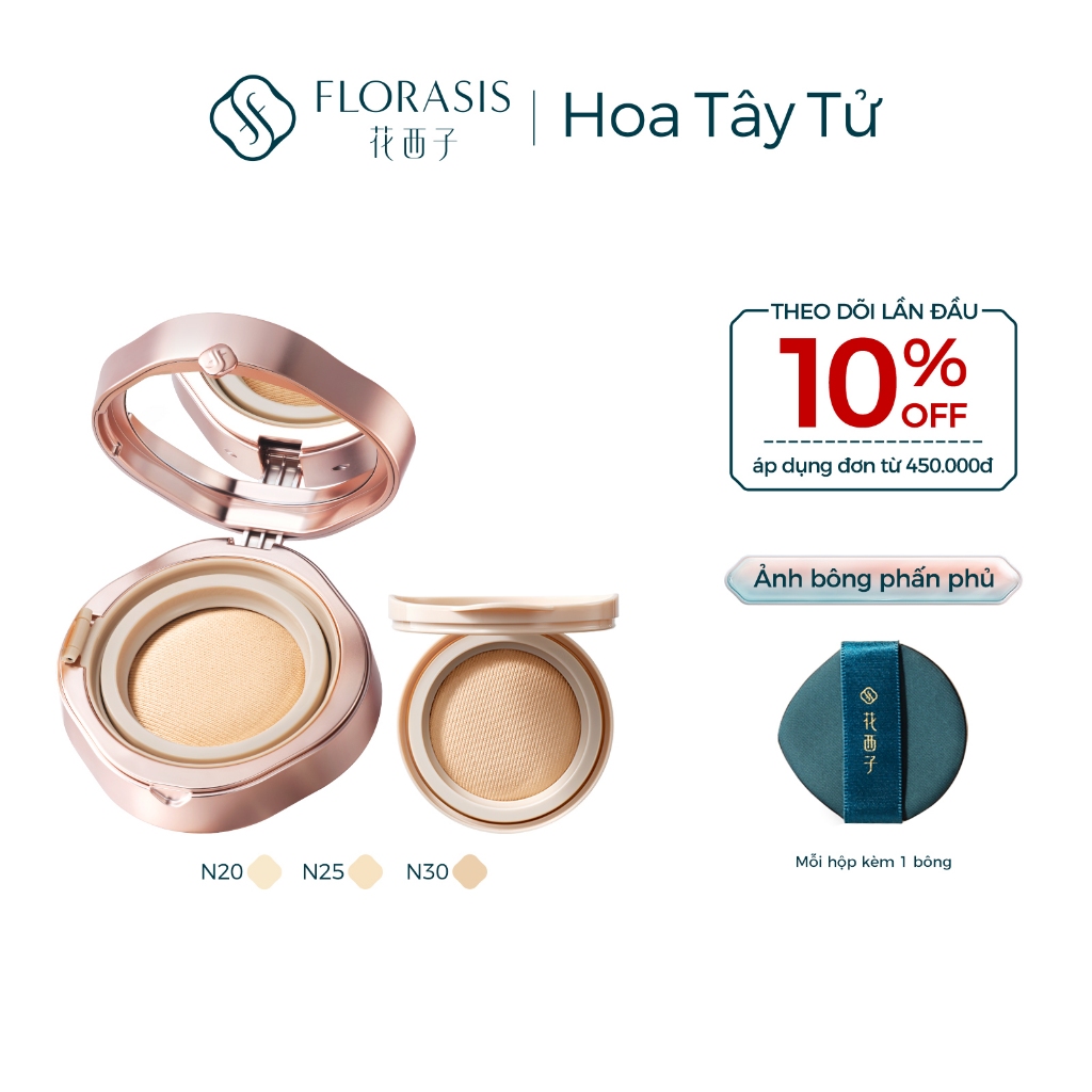 Florasis (Hoa Tây Tử) Phấn Nước Jade Radiance Soft Matte – Che Phủ Mịn Màng Với Hiệu Ứng Lụa Satin