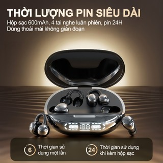 Y38 (2 cặp tai nghe) Mới Nhất Tai Nghe Đôi Kiêm Sạc Dự Phòng, Cặp tai nghe kẹp tai và 1 Cặp tai nghe ngủ, Sạc ngược cho điện thoại & thiết bị khác, Nghe nhạc liên tục hơn 30 giờ, Âm thanh nổi cấp độ HiFi, Phù hợp cho cả khi ngủ và thể thao