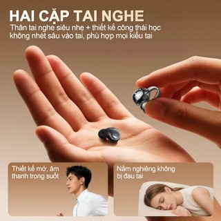 Y38 (2 cặp tai nghe) Mới Nhất Tai Nghe Đôi Kiêm Sạc Dự Phòng, Cặp tai nghe kẹp tai và 1 Cặp tai nghe ngủ, Sạc ngược cho điện thoại & thiết bị khác, Nghe nhạc liên tục hơn 30 giờ, Âm thanh nổi cấp độ HiFi, Phù hợp cho cả khi ngủ và thể thao