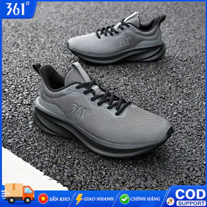 361° Giày Chạy Bộ Nhẹ Nam QĐC Mới Lưới Thoáng Khí Đế Mềm Êm Chân Đi Làm Thể Thao Hàng Ngày