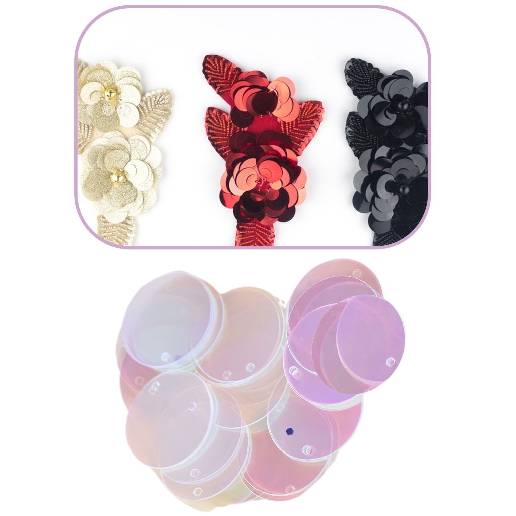85 Miếng 20 Mm Phẳng Tròn Rời Kim Sa Lấp Lánh DIY Trang Trí Phụ Kiện Bộ Đính Quần Áo Đan Thủ Công Đám Cưới
