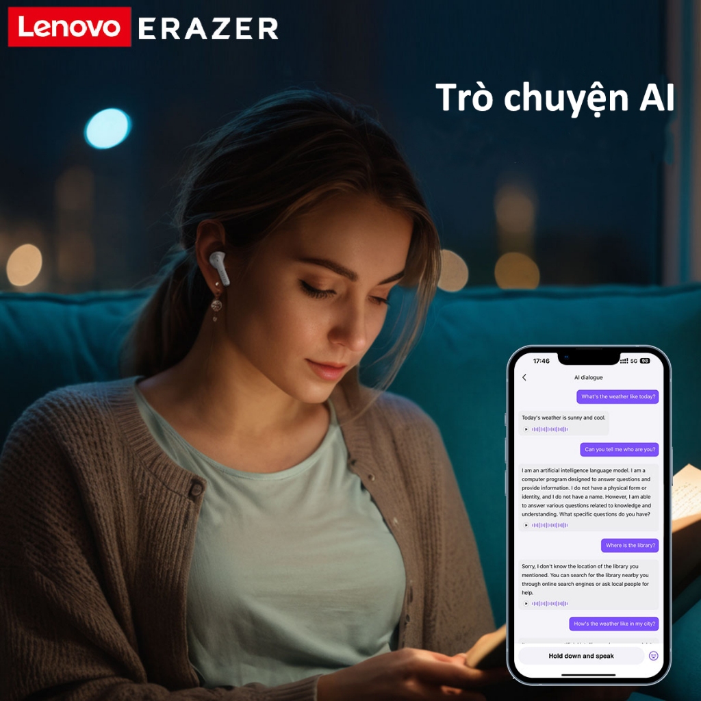 Tai nghe dịch thuật ERAZER XT92 PRO AI Tai nghe không dây HIFI Bluetooth 5.4 Tai nghe chơi game có độ trễ thấp IPX5 chống nước | BigBuy360 - bigbuy360.vn