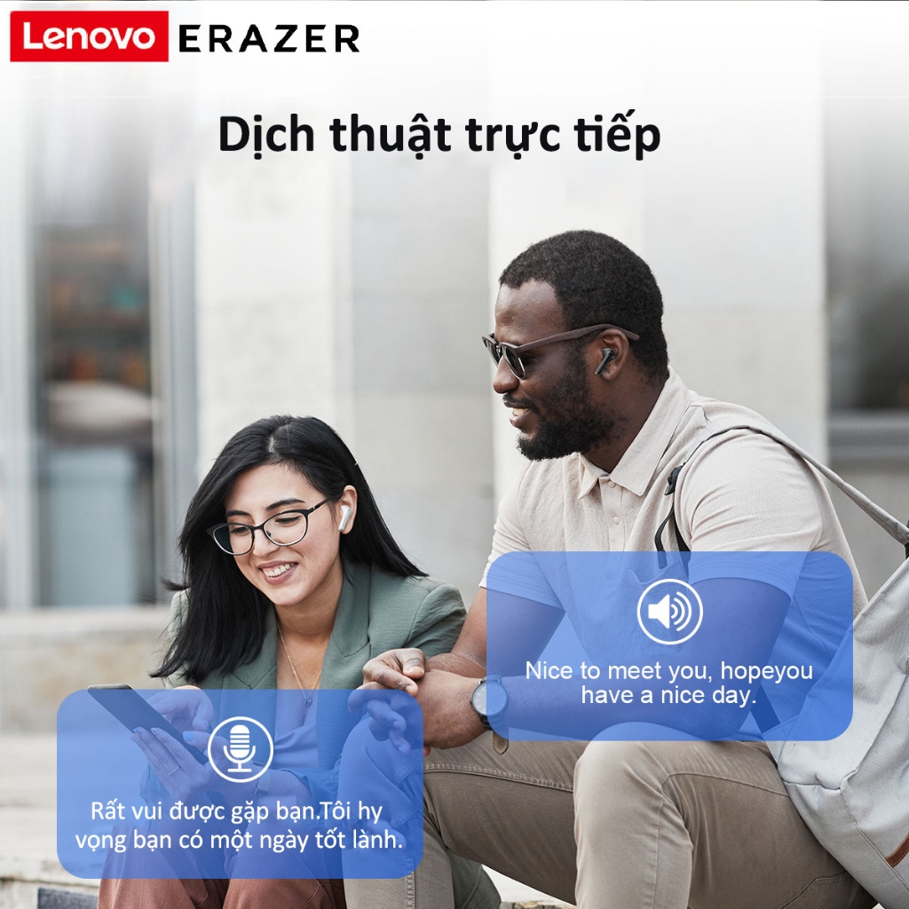Tai nghe dịch thuật ERAZER XT92 PRO AI Tai nghe không dây HIFI Bluetooth 5.4 Tai nghe chơi game có độ trễ thấp IPX5 chống nước | BigBuy360 - bigbuy360.vn