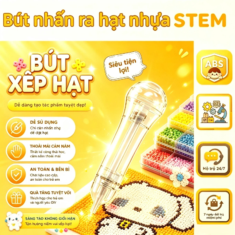 HIGHVIEWLS Bút Vị Trí Hạt 2.6mm, Tự Động Perler Hama, Bút Báo Chí Sáng Tạo DIY Thủ Công Dự Án, Máy Làm Cầu Chì Cho Hạt Bút Trẻ Em