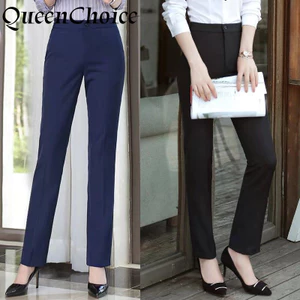 Quần bút chì nữ màu đen thẳng, phù hợp công sở