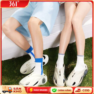 361° Dép Thể Thao Nam Nữ Thoáng Khí Chống Trượt Rỗng Bọc Mũi Đế Dày Mềm Hút Sốc Nhẹ Dạo Phố Đôi