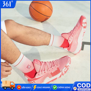 361° Giày Bóng Rổ Nam DVD Team 2.0 Spencer Dinwiddie Phối Da Lưới Thoáng Khí Chống Mài Mòn Hút Sốc