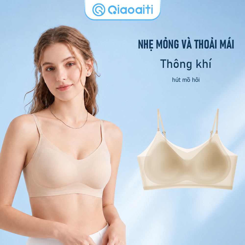 Áo Lót Áo Bra Áo Ngực Nữ Qiaoaiti Bra Mút Thoáng Khí Nâng Ngực Gom Quả Tạo Khe Mềm Mại Co Giãn Thoải Mái 8099