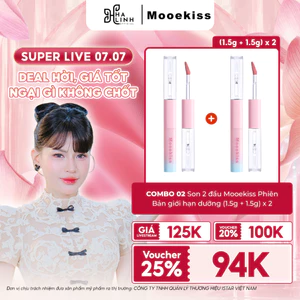 COMBO 2 Son 2 đầu Mooekiss Phiên Bản giới hạn dưỡng (1.5g + 1.5g) x 2