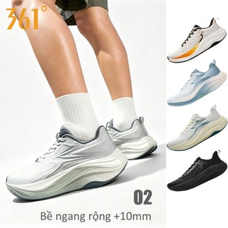 【10km】361° Giày Chạy Chậm O2 Bề Ngang Rộng Êm Chân Giảm Sốc Chạy Lưới Thoáng Mới 2026