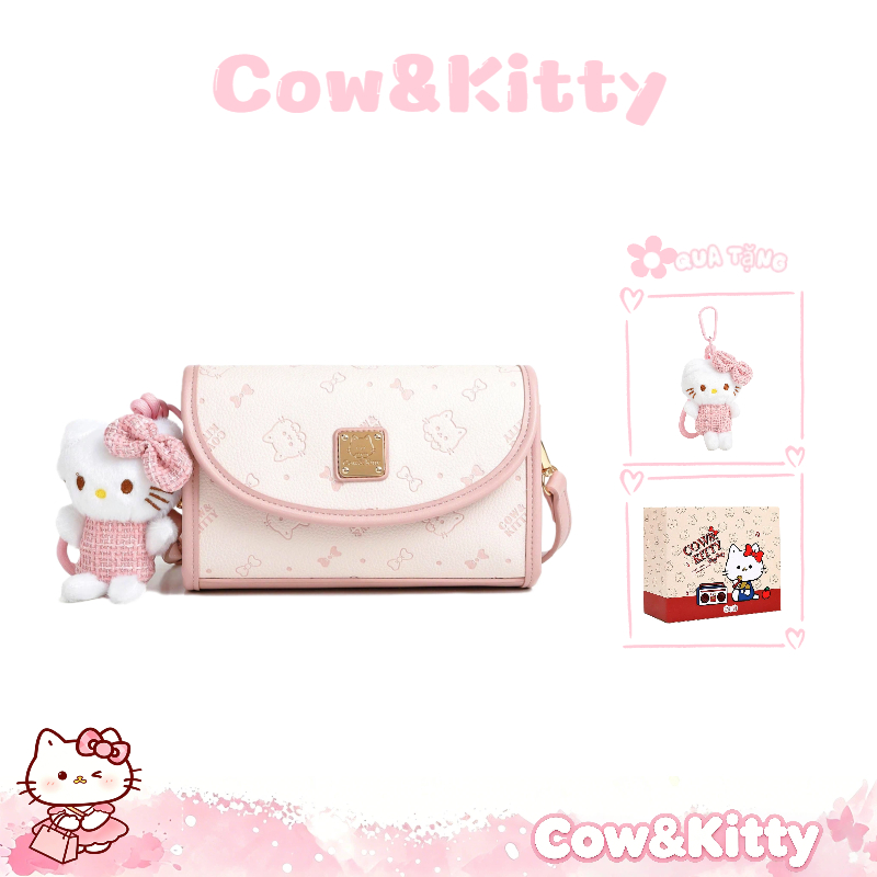 Cow&Kitty/BORRY ROSA Túi đeo vai màu hồng túi xách tay Túi xách dễ thương màu hồng Túi túi xách Túi đeo chéo thời trang màu