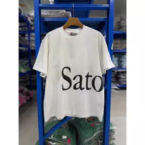 Vintage Rửa Trắng Quá Khổ Áo Thun Tay Ngắn Chia Chữ Đồ Họa Unisex Tee